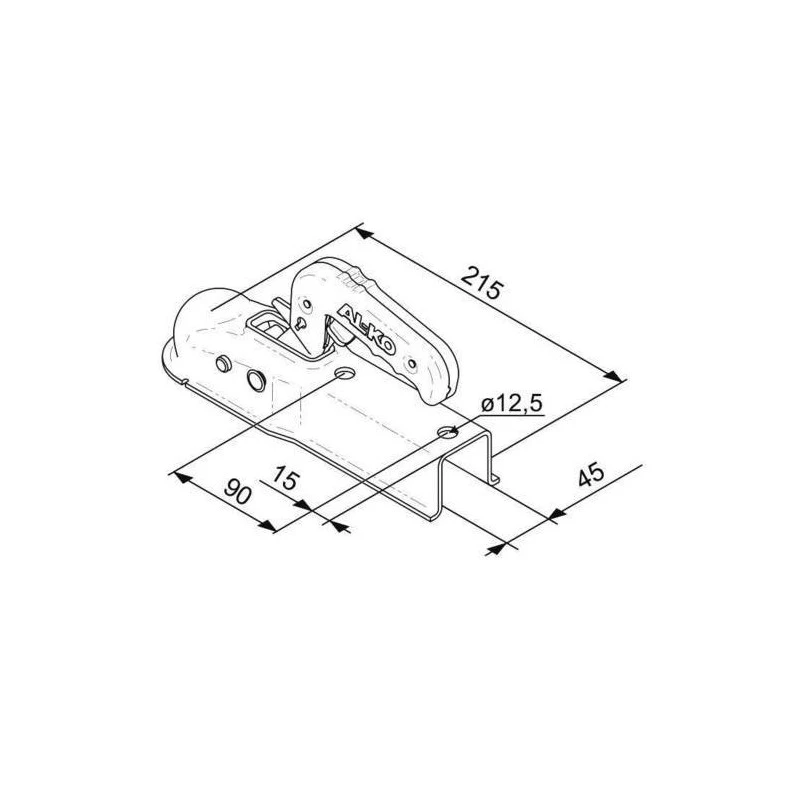 AL-KO Tête D’attelage AK7 Pour Tube Carré 45 Mm 2 AL-KO Tête D’attelage AK7 Pour Tube Carré 45 Mm – Image 2