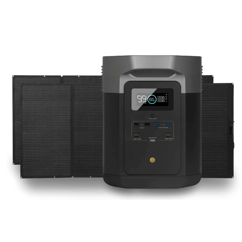 ECOFLOW Delta Max 2016 Wh + Panneaux Solaires 2 X 400 W 1 ECOFLOW Delta Max 2016 Wh + Panneaux Solaires 2 X 400 W