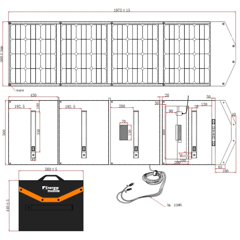 EM Panneau Solaire Pliable HPP-200 4 EM Panneau Solaire Pliable HPP-200 – Image 4