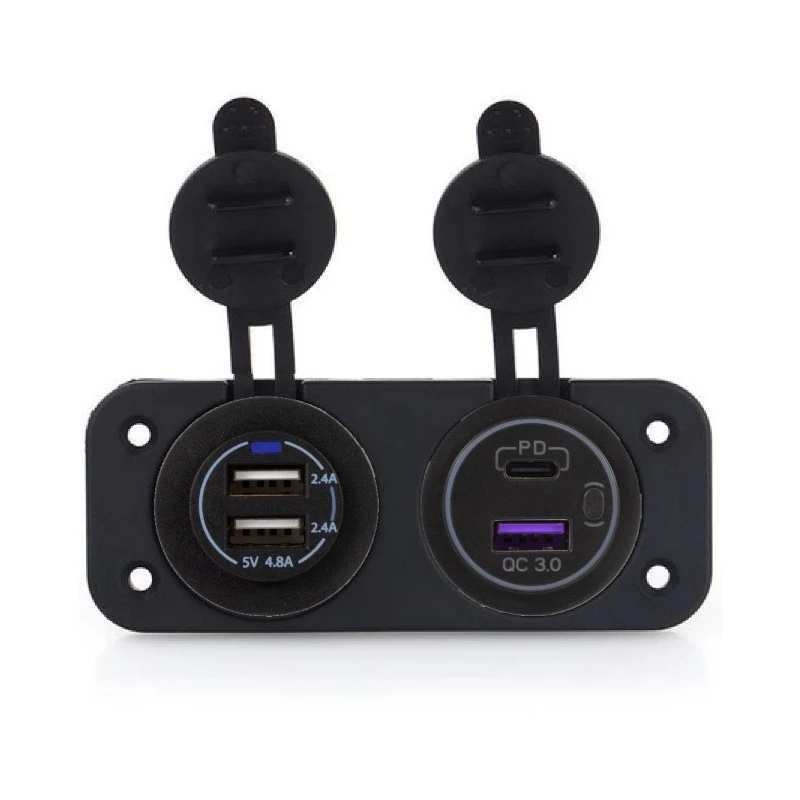 EM Prise 2 X USB2 + USB QC3 + Type C PD 1 EM Prise 2 X USB2 + USB QC3 + Type C PD