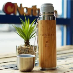 NORTHCORE Thermos® Bambou En Acier 360 Ml Avec Mug -Magasin De Matériel De Camping northcore thermos bambou en acier 360 ml avec mug 3