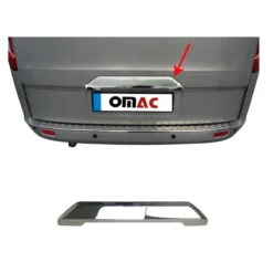 OMAC Couvre éclairage De Plaque Hayon Inox Ford Custom