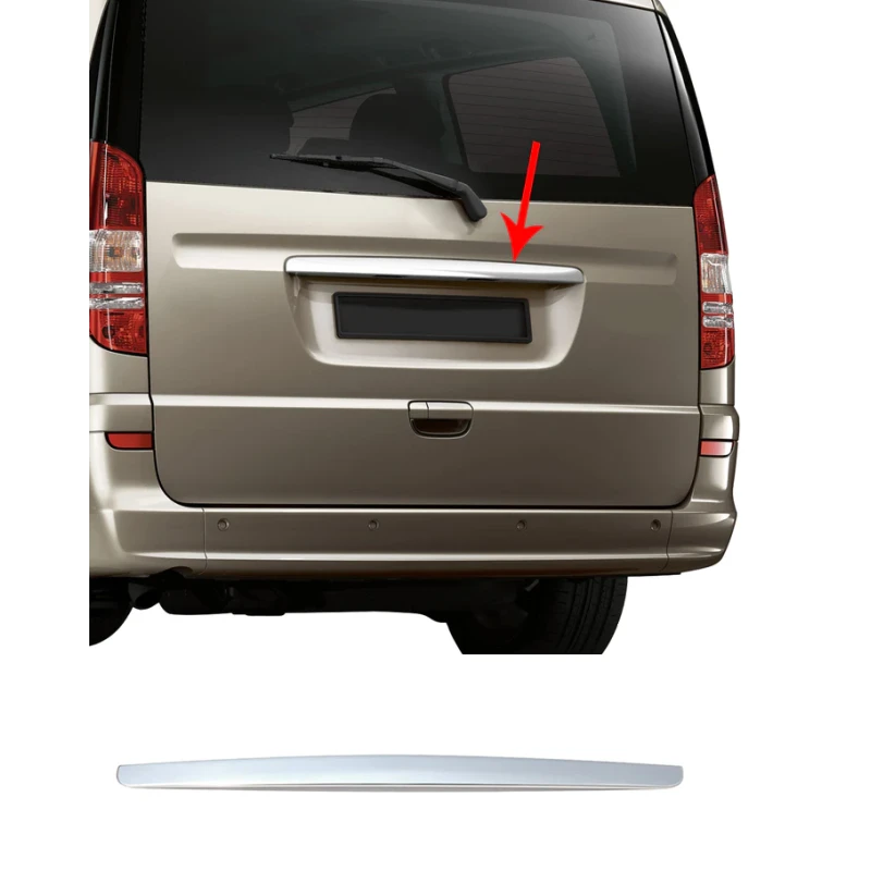 OMAC Couvre éclairage De Plaque Hayon Inox MB Vito W639 1 OMAC Couvre éclairage De Plaque Hayon Inox MB Vito W639