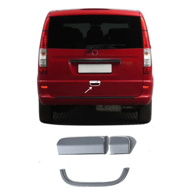 OMAC Couvre Poignée De Hayon Inox Chromé MB Vito W639 1 OMAC Couvre Poignée De Hayon Inox Chromé MB Vito W639