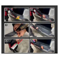 OMAC Protection Barre De Seuil Intérieur VW T6 -Magasin De Matériel De Camping omac protection barre de seuil interieur vw t6 3