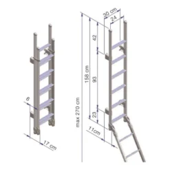 THULE Ladder Deluxe 11 Steps Double -Magasin De Matériel De Camping thule ladder deluxe 11 steps double 2